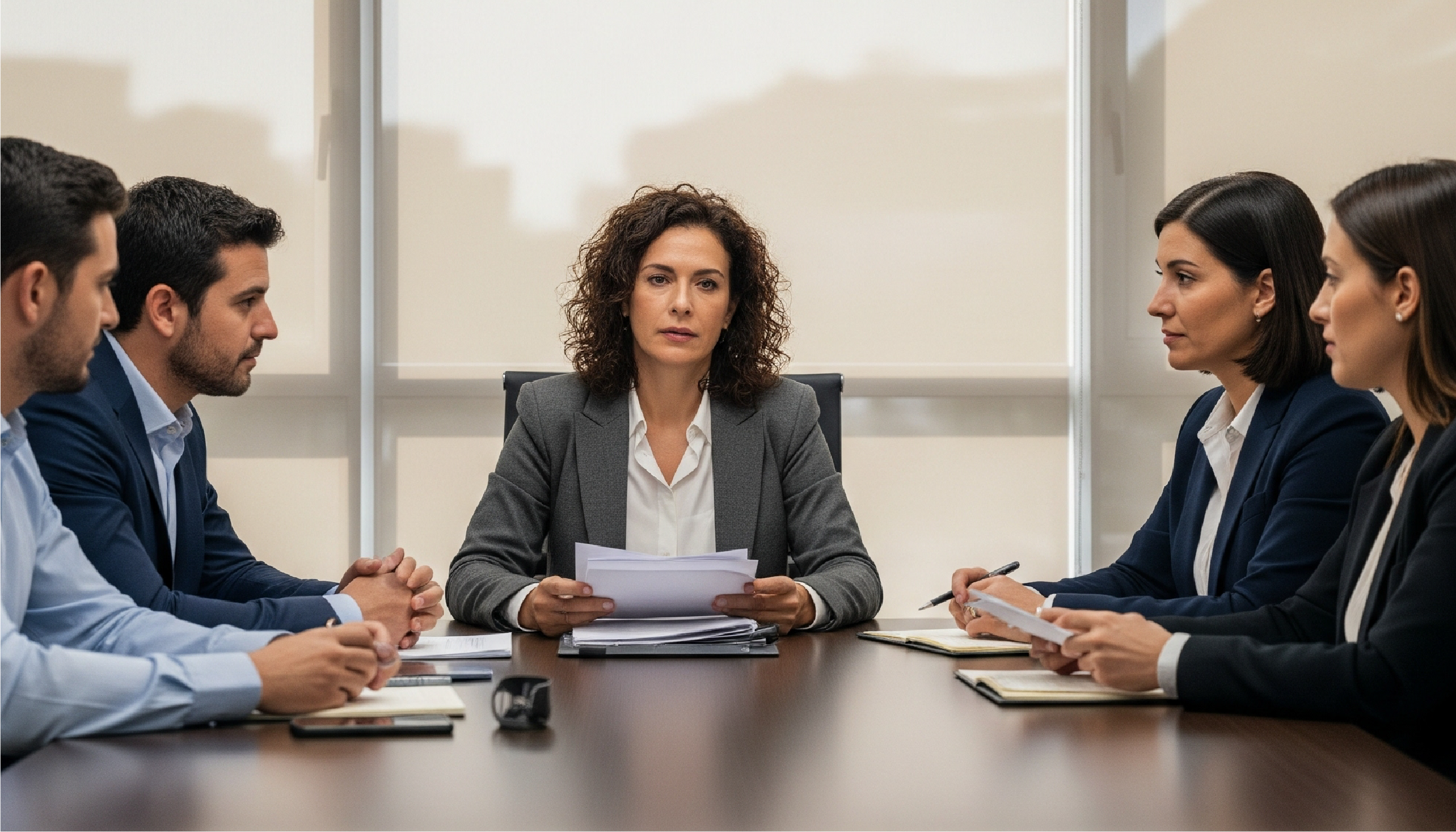 Equipo de abogados en una reunión de planificación